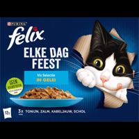 FELIX® Elke Dag Feest Vis Selectie in Gelei Kattenvoer 12x85g bij Jumbo