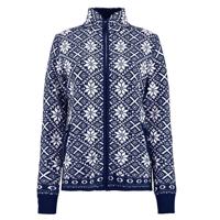 Dames vest Mock Neck Jacquard Navy