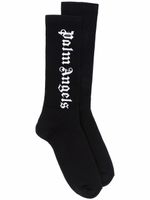 Palm Angels chaussettes à logo intarsia - Noir