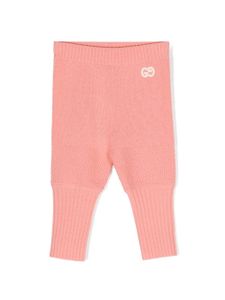 Gucci Kids legging en laine à logo brodé - Rose