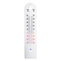 Nature Buitenthermometer - wit - kunststof - 20 cm - tuin thermometer