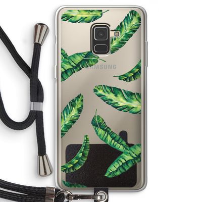 Lange bladeren: Samsung Galaxy A8 (2018) Transparant Hoesje met koord