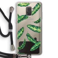 Lange bladeren: Samsung Galaxy A8 (2018) Transparant Hoesje met koord