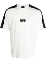 Emporio Armani t-shirt colour block à logo imprimé - Blanc