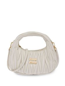 Miu Miu mini sac porté épaule Wander matelassé - Blanc