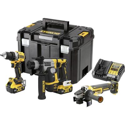 DEWALT DCK355P2T-QW Accu-schroefboormachine, Accu-boorhamer, Haakse accuslijper 18 V 5 Ah Li-ion Incl. accu, Incl. 2 accus, Incl. lader