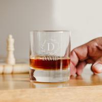 Whiskey glas graveren - 4 stuks