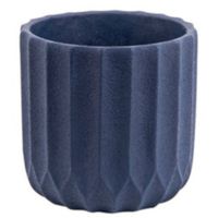 Present Time Bloempot Stripes 15 Cm Beton Blauw - thumbnail