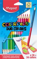 Maped kleurpotlood Color'Peps Duo, blister met 18 stuks