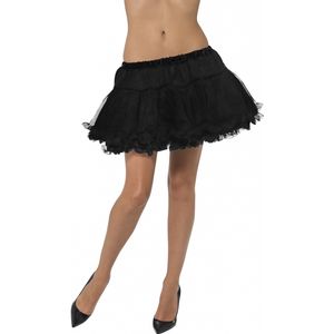 Zwarte petticoats met satijnen band One size  -