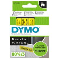 Labeltape dymo labelmanager d1 polyester 12mm geel | 5 stuks