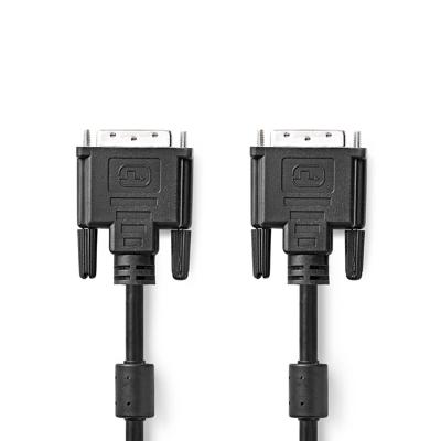 Nedis DVI-Kabel | DVI-D 24+1-Pins Male | DVI-D 24+1-Pins Male | 2560x1600 | Vernikkeld | 2.00 m | Recht | PVC | Zwart | Label - CCGL32001BK20
