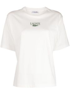 Lacoste t-shirt à logo imprimé - Blanc