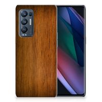 OPPO Find X3 Neo Bumper Hoesje Donker Hout