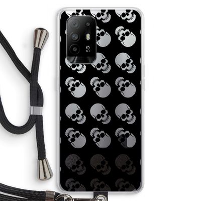Musketon Skulls: Oppo A95 5G Transparant Hoesje met koord