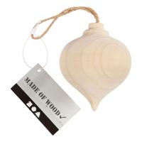 Creativ Company Hanger puntige houten kerstbal