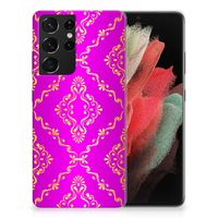 Siliconen Hoesje Samsung Galaxy S21 Ultra Barok Roze - thumbnail