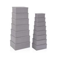 Set decoratieve dozen Versa Grijs Karton (15 Onderdelen)