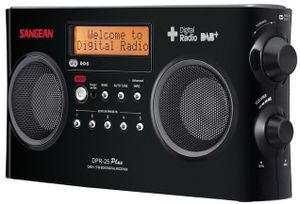 Sangean DPR-25+ Transistorradio DAB+, VHF (FM) AUX Acculaadfunctie Zwart