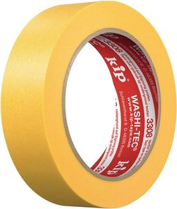 Kip Afdekband | glad | geel | lengte 50 m | breedte 18 mm | rol | 12 stuks - 3308-18 3308-18