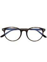 TOM FORD Eyewear lunettes de vue à monture ronde - Marron - thumbnail