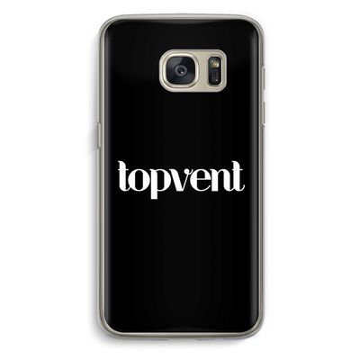 Topvent Zwart: Samsung Galaxy S7 Transparant Hoesje