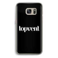 Topvent Zwart: Samsung Galaxy S7 Transparant Hoesje