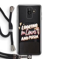 Pizza is the answer: Samsung Galaxy J8 (2018) Transparant Hoesje met koord