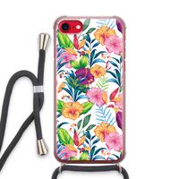 Tropisch 2: iPhone SE 2020 Transparant Hoesje met koord