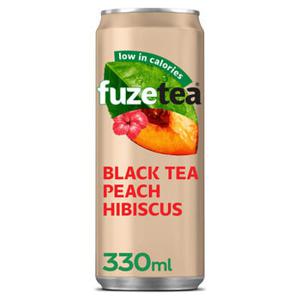 Fuze Tea Fuze - Ice Tea Black Tea Peach Hibiscus 330ml 24 Blikjes