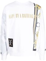 AAPE BY *A BATHING APE® sweat à logo brodé - Blanc