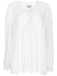 Bambah blouse évasée en crochet - Blanc