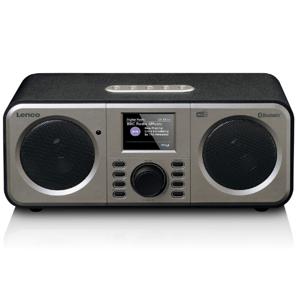 Stereo DAB+ FM Radio met Bluetooth® Lenco Zwart-Zilver