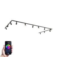 Taros Railverlichting Pakket - U-vorm - 4x 1,5m rail - 12 railspots - Incl. RGBWW GU10 - IP20 - Modulair - 230V