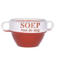 Soepkommen - Soep van de dag - keramiek - D12 x H8 cm - rood - Stapelbaar - thumbnail