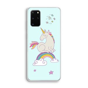 Regenboog eenhoorn: Samsung Galaxy S20 Plus Transparant Hoesje