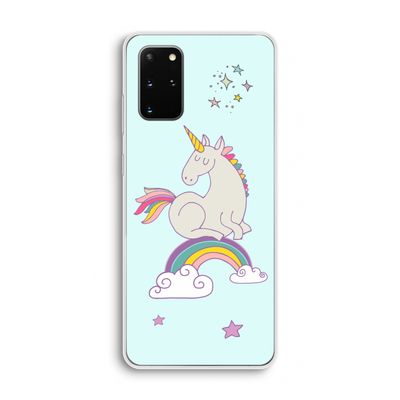 Regenboog eenhoorn: Samsung Galaxy S20 Plus Transparant Hoesje