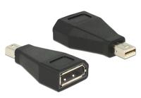 DeLOCK 65238 tussenstuk voor kabels mini Displayport 1.2 Displayport Zwart - thumbnail