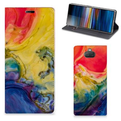 Bookcase Sony Xperia 10 Plus Watercolor Dark Bookcase Sony Xperia 10 Plus Watercolor Dark