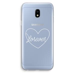 Forever heart pastel: Samsung Galaxy J3 (2017) Transparant Hoesje