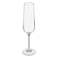 Champagneglazen set Lena - doosje 6x stuks - chique transparant glas - 20 CL