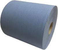 Poetspapier, blauw, 2-laags, 360 M, pak van 2 rollen