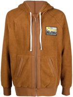 Diesel hoodie en peau lainée à patch logo - Marron