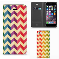 Apple iPhone 6 | 6s Hoesje met Magneet Zigzag Multi Color - thumbnail