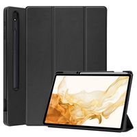 Tri-Fold Series Samsung Galaxy Tab S8+ Smart Folio Case - Zwart - thumbnail
