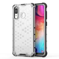 Schokbestendige honingraat PC + TPU Case voor Galaxy A30 (grijs)