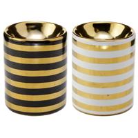 Eden Metallic Goud Streep Keramiek Mini Geurbrander - Small