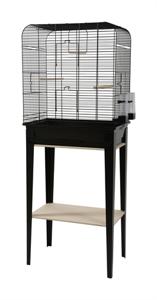 ZOLUX VOGELKOOI CHIC LOFT MET MEUBEL ZWART 134X53,5X33,5 CM