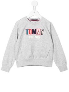 Tommy Hilfiger Junior sweat à patch logo floqué - Gris