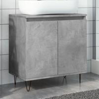 Badkamerkast 58x33x60 cm bewerkt hout betongrijs Badkamerkast 58x33x60 cm bewerkt hout betongrijs